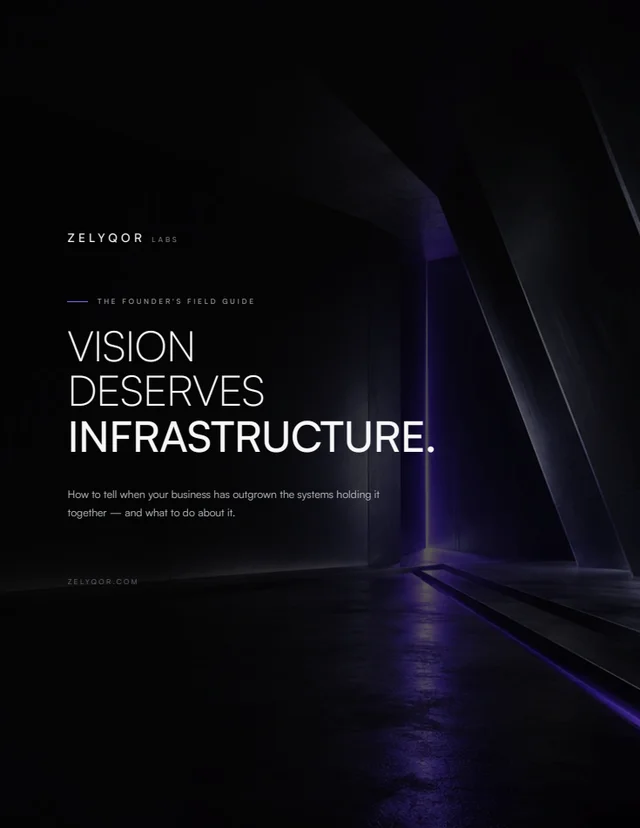 Vision Deserves Infrastructure — the free field guide